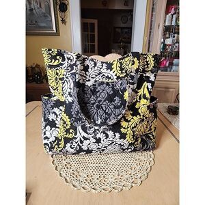Vera Bradley Baroque Tote With Black And Yellow